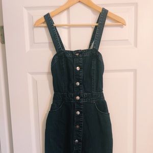 Denim pinafore dress